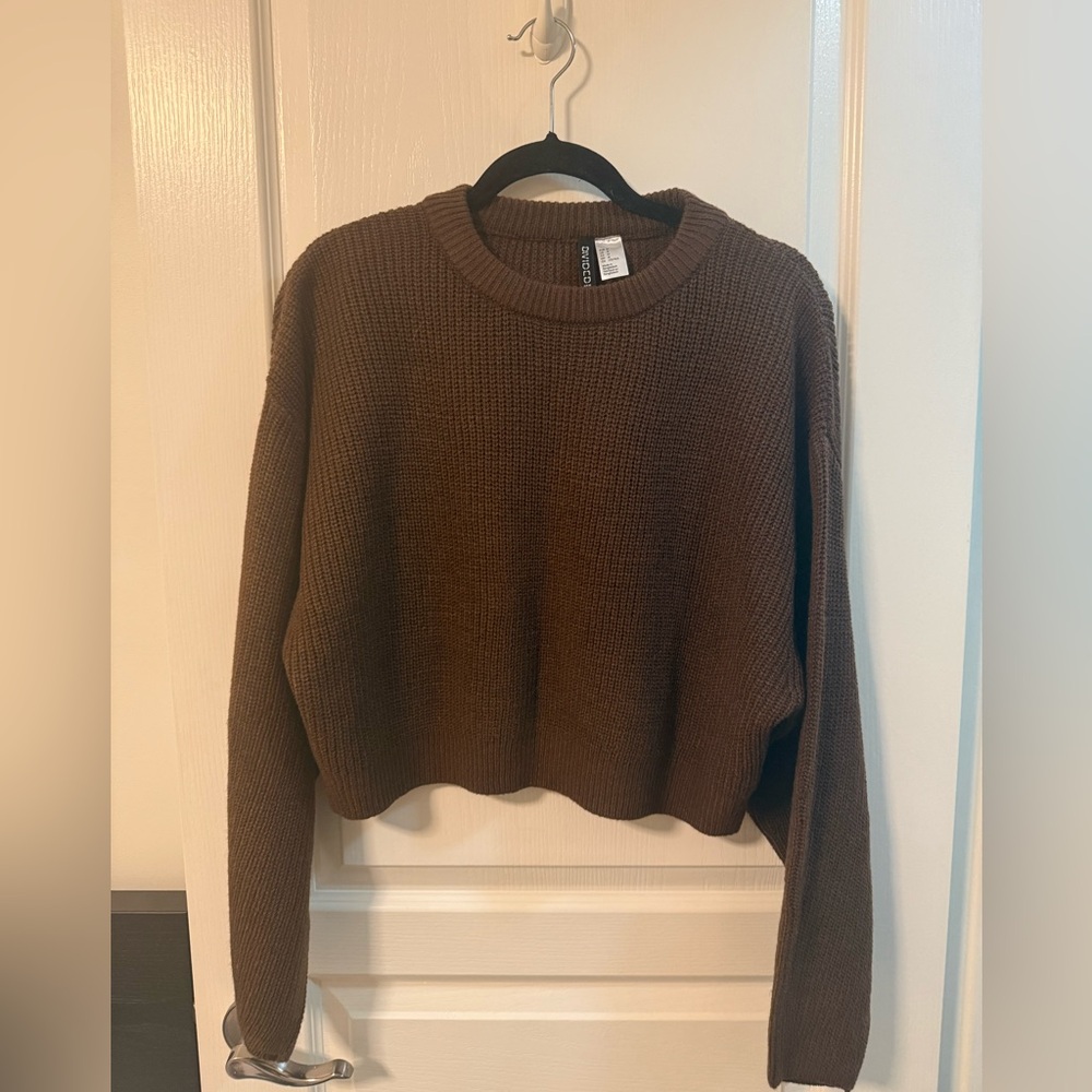 Divided Chocolate Brown Women's Sweater